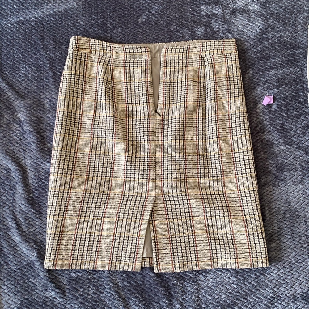 J Crew plaid pencil skirt
